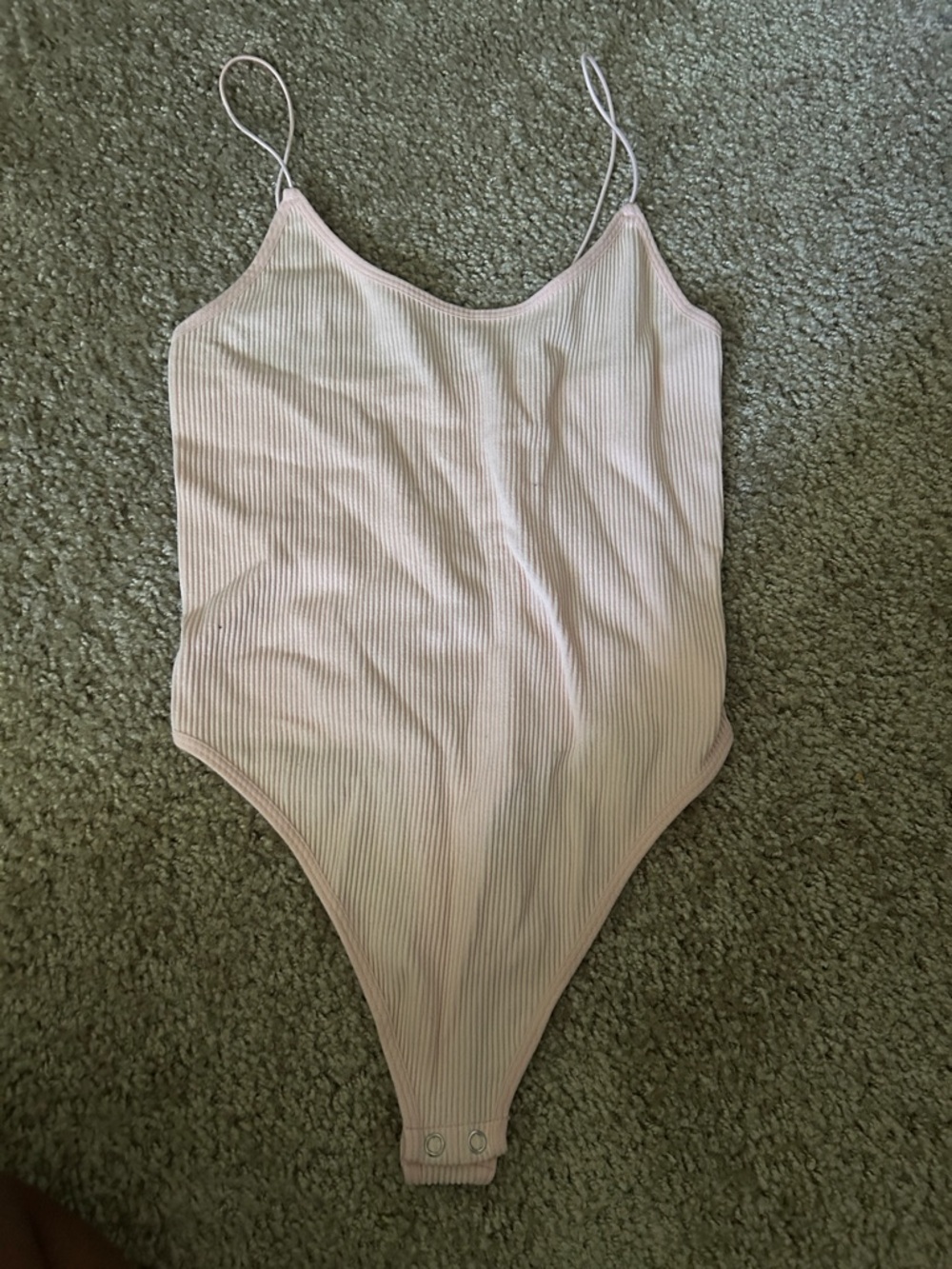 Ribbed Pink One-Piece Bodysuit